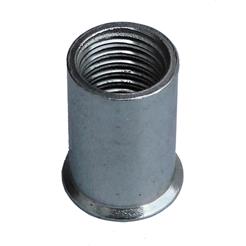 Riveting nuts M 6 Al 0,5-3,0 open with reduced head 90°